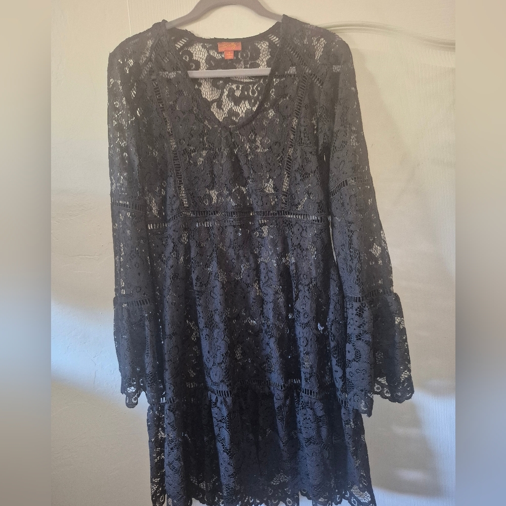 Scully Honey Creek Black Lace Dress